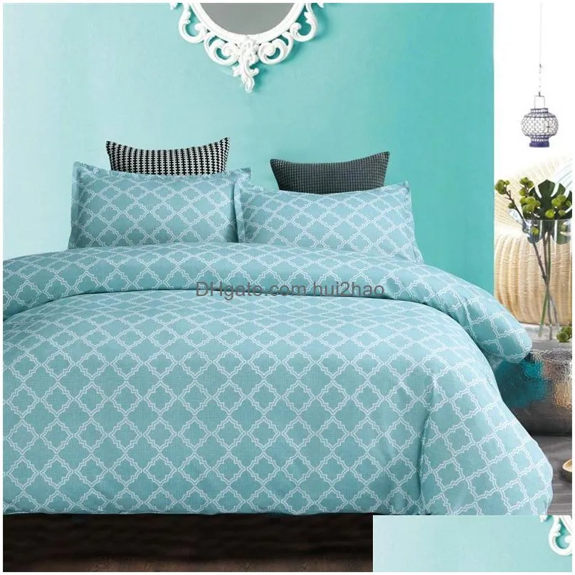 bedding sets three-piece modern style twin full king queen size geometric abstract quilt cover pillow case bed comforters supplies in