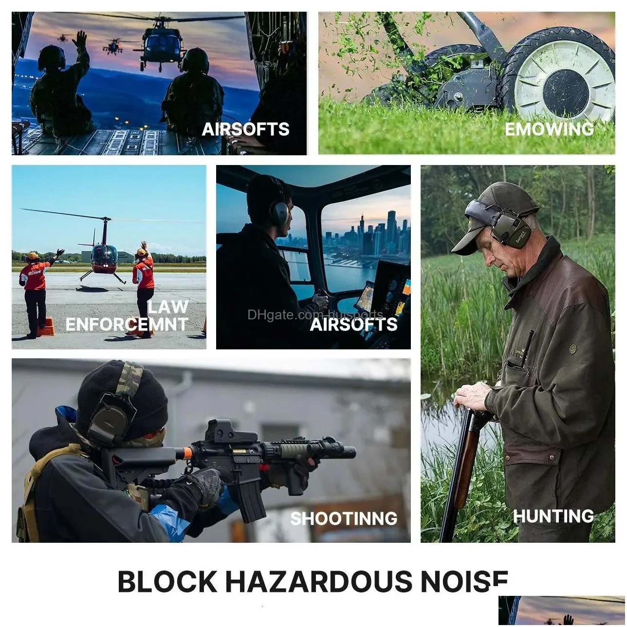 tactical earphone electronic shooting earmuffs impact sound amplification headset ear protection antinoise muff outdoor sports 1pc