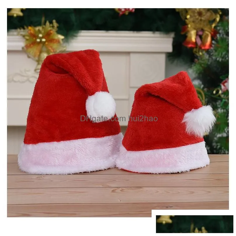 christmas cosplay caps xmas santa claus hats plaid striped snowflake sequins red white cap plush party hat costume decoration holidays accessories 34 color