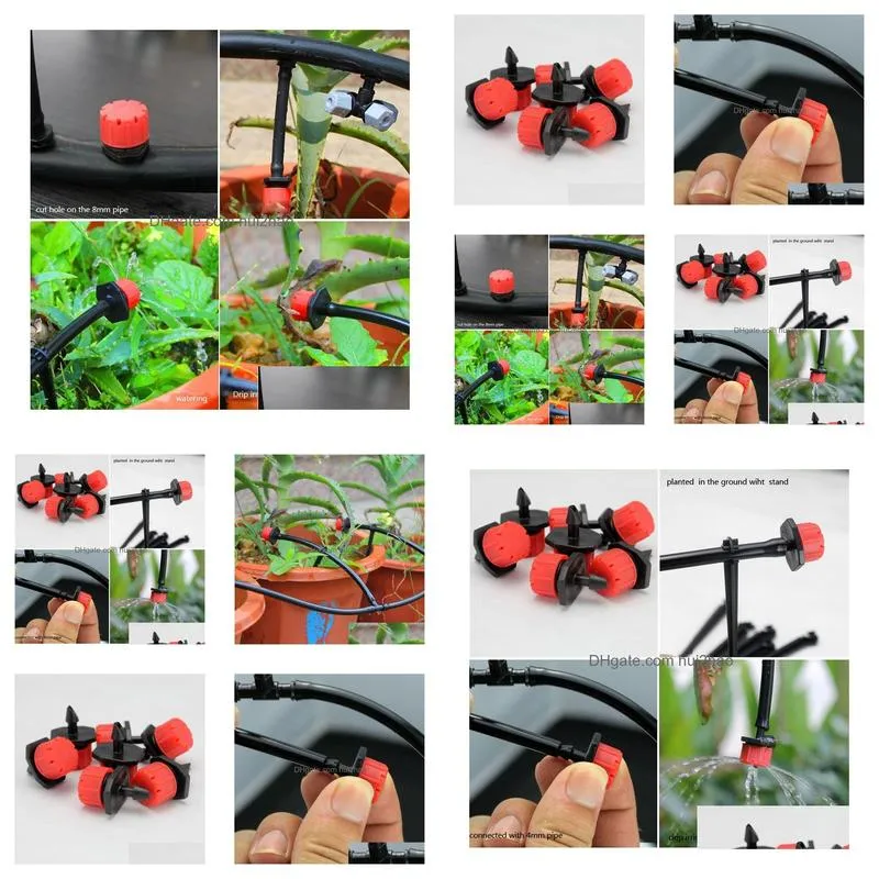 50 pieces drip irrigation dripper adjustable micro sprinkler greenhouse garden lawn irrigation tool water-saving