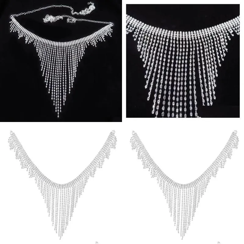 Chains Belts Bling Silver Gold Waist Chain Waistband Women Summer Shirt Dress Wide Metal Rhinestone Tassel Fringe Strap Stretch sexy