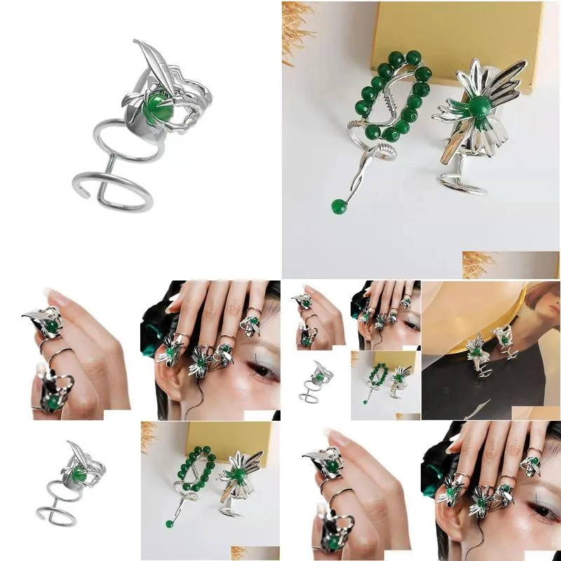 French super fairy ins tide cold wind personality fashion niche female internet celebrity sparkling ring Nail Decoration Ring