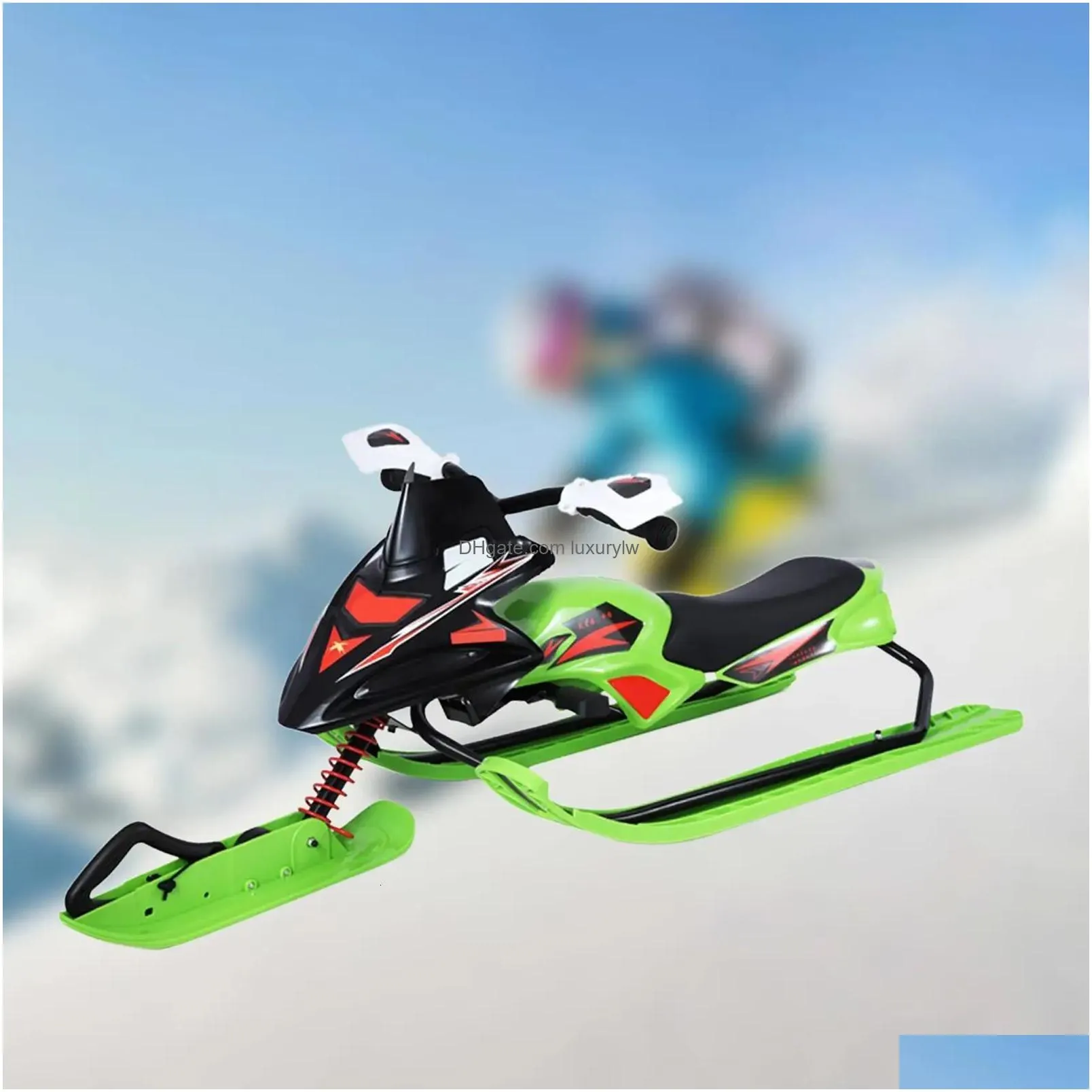 Sledding Sledding Sled With Steering Wheel And Handle Twin Brakes Ski Car For Winter Sport Children Adt 231023 Drop Delivery Sports Ou Dhtee