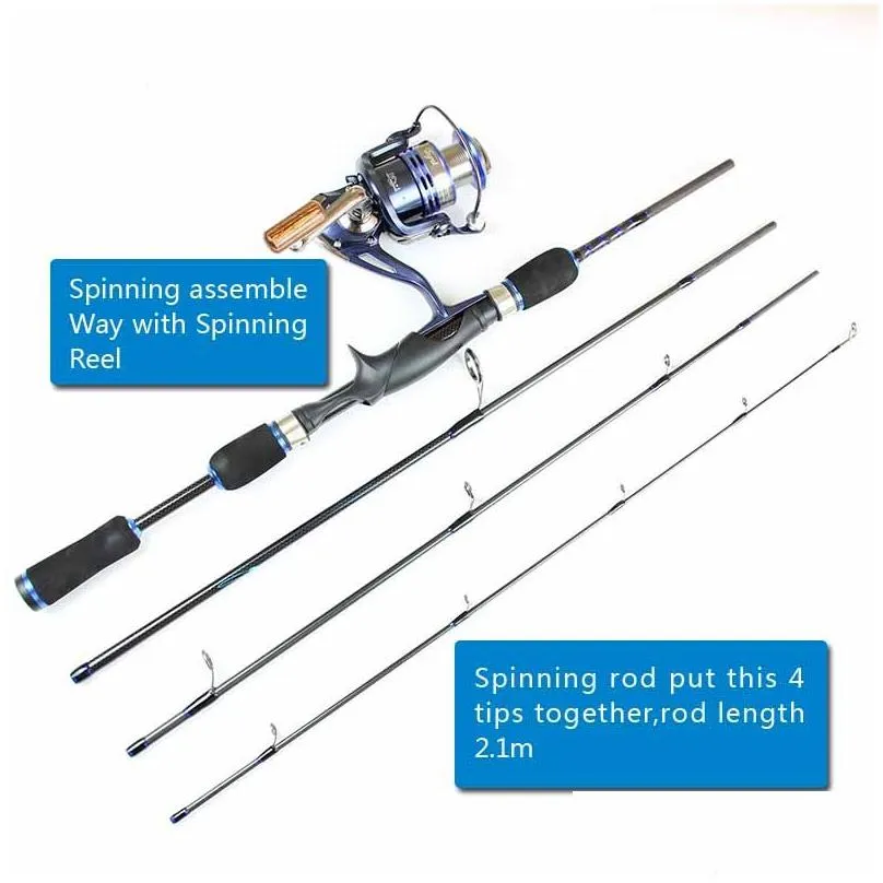 8 Sections carbon fiber fishing rod tackle travel fishing casting spinning rods china pole for fly carp vara de pesca204P