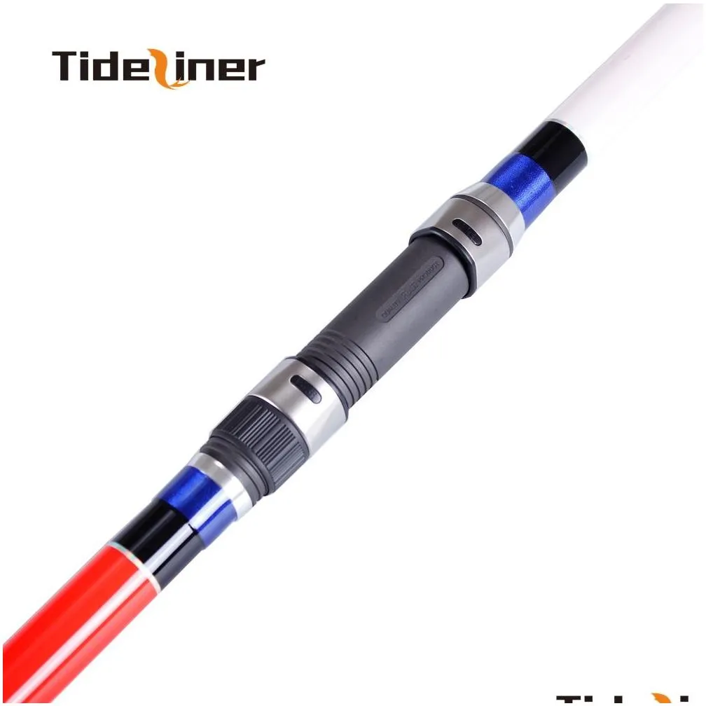 4 2m full fuji parts surf fishing rod carbon fiber spinning surf casting fishing rod pole 3 sections lure weight 100-250g205V