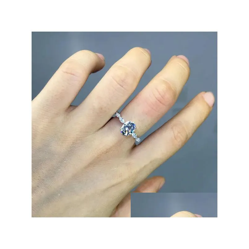 Cross-border fashion simple diamond ring round zircon ring manufacturer direct selling wish hot selling boutique jewelry