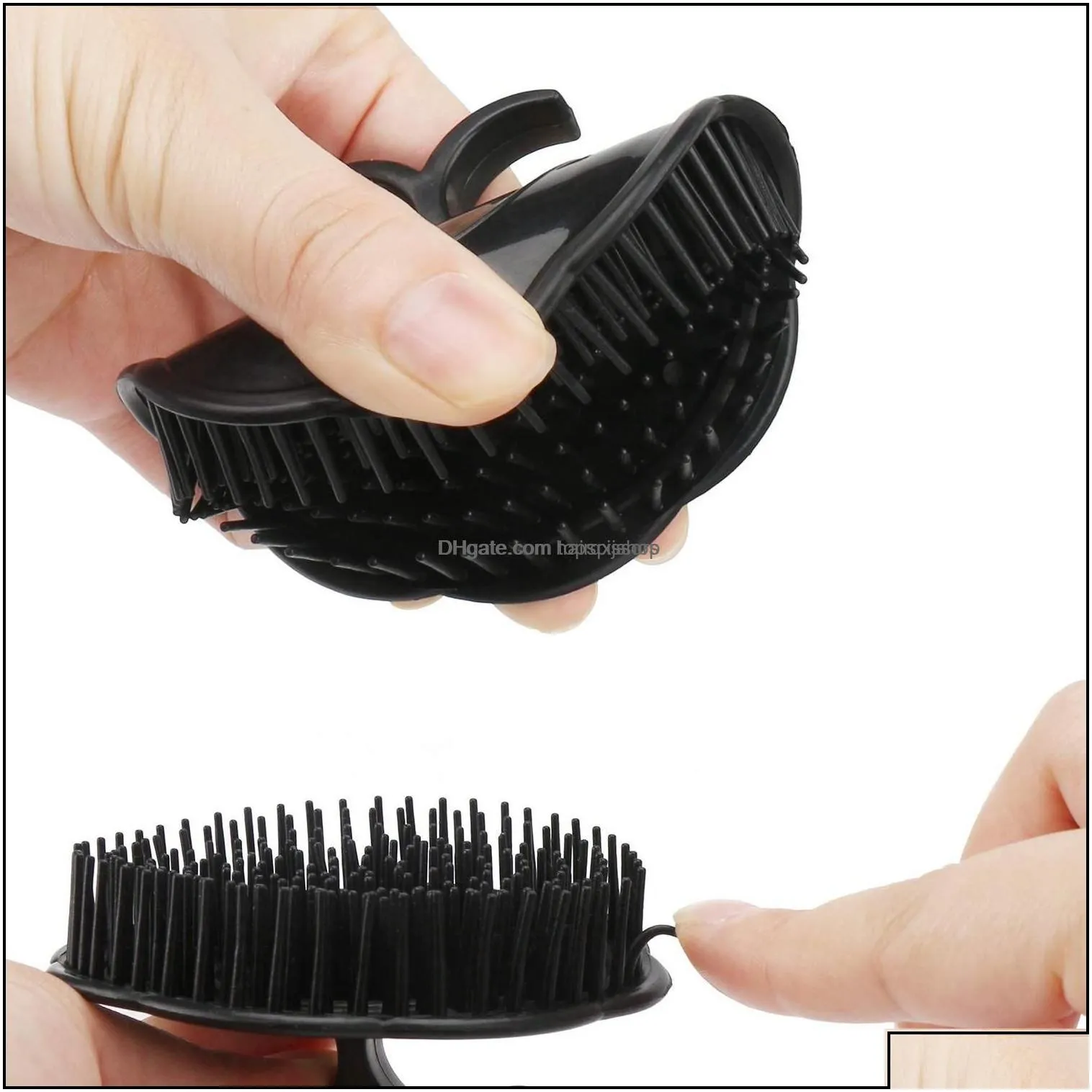 Hair Brushes Hair Brushes L Mens Shampoo Brush Scalp Masr Mas Floriated Shower Comb For Deep Cleaning Hand Plastic Growth Beard Pe Ha Dha87