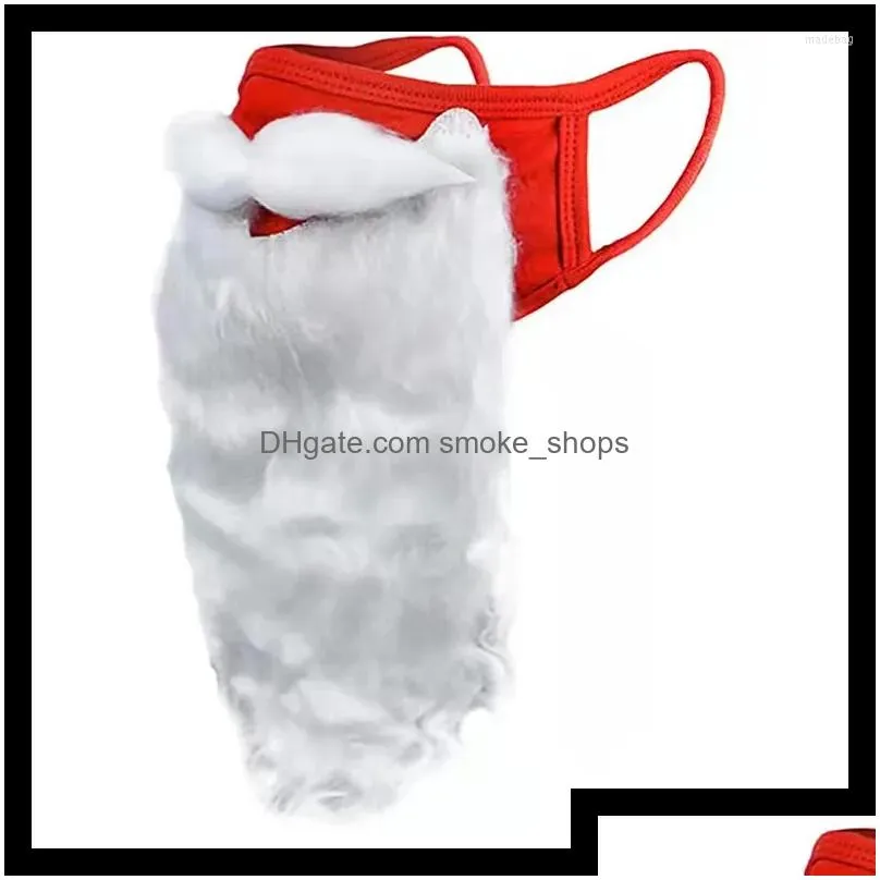 christmas decorations decoration creative santa claus beard masks adult unisex reusable face covers for xmas cosplay party