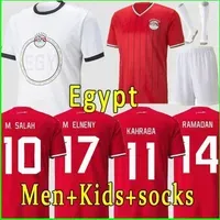 2022 2023 Egypt Soccer Jersey KAHRABA Mens 22 23 National Team Home Red Away White M.SALAH RAMADAN KAHRABA ELNENY Trezeguet Football Shirt Uniforms je o0fk#