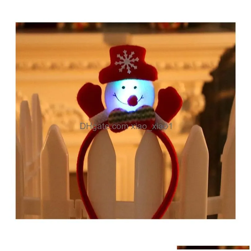 Christmas Decorations Headband Santa Claus Elk Snowman Children Adt Headwear Ornament Decors Party Cosplay Happy Year 220815 Drop De Dh8Fi