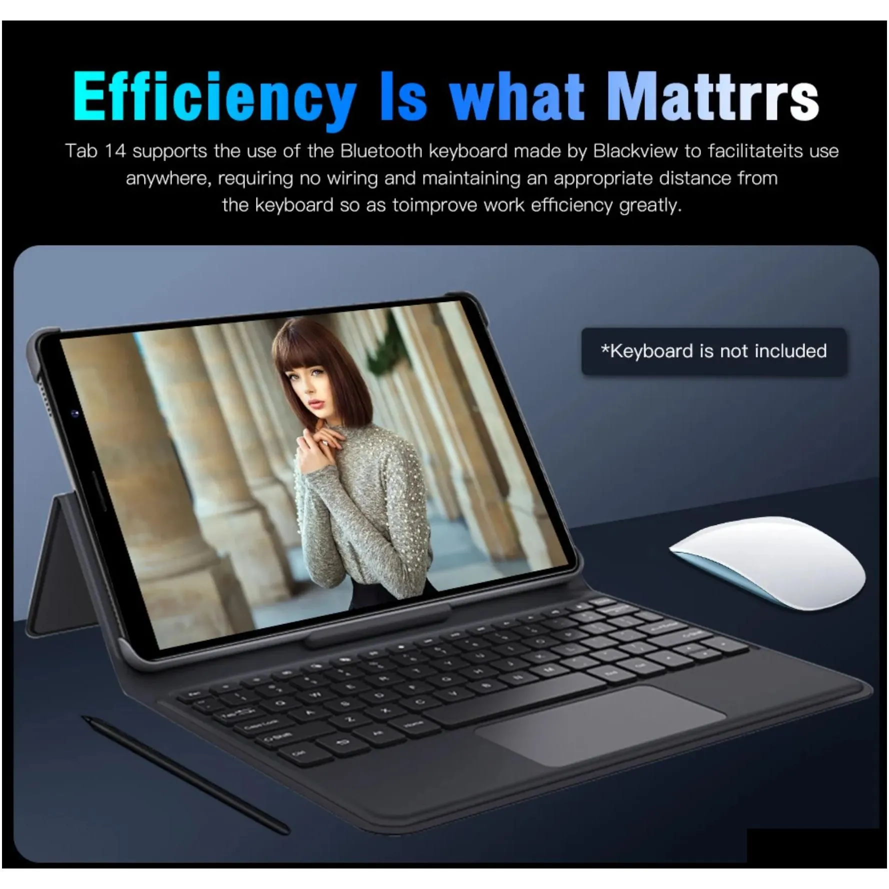 Tab14 8 Inch Tablet PC, 2024 Android Bluetooth, 16GB Deca Core 