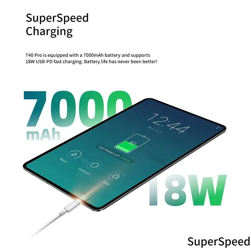 Teclast T40 Pro 2023 10.4 inch Tablet 2000x1200 IPS 8GB RAM 128GB ROM UNISOC T616 Octa Core Android 12 4G Network Fast Charging