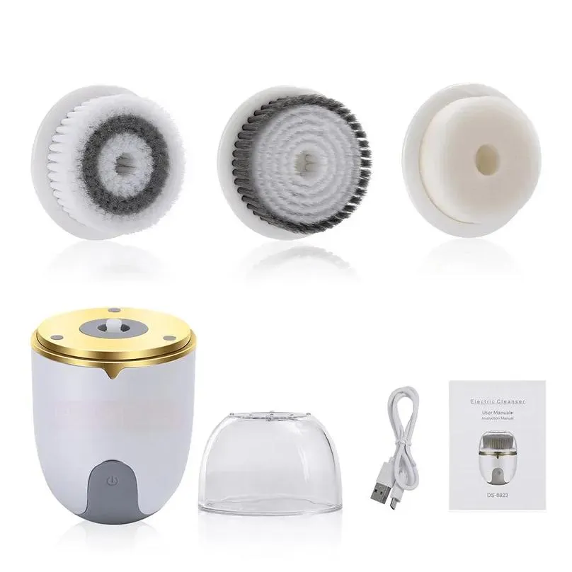 Cleaning Tools Accessories Hello Face Ultrasonic Cleanser Brush Electric Cleansing Face Brush 360 Rotate Automatic Brush Machine Deep Clean Tool