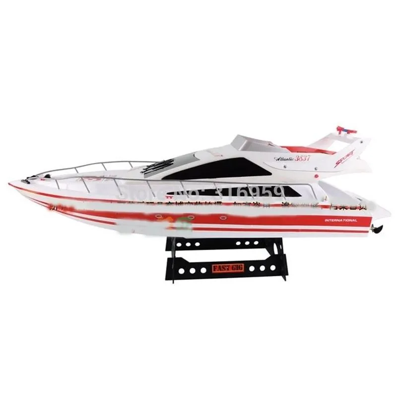 Large RC SpeedBoat Atlantic Yacht Luxury Cruises racing boat high speed ship Electronic Toys For Children Gifts 201204