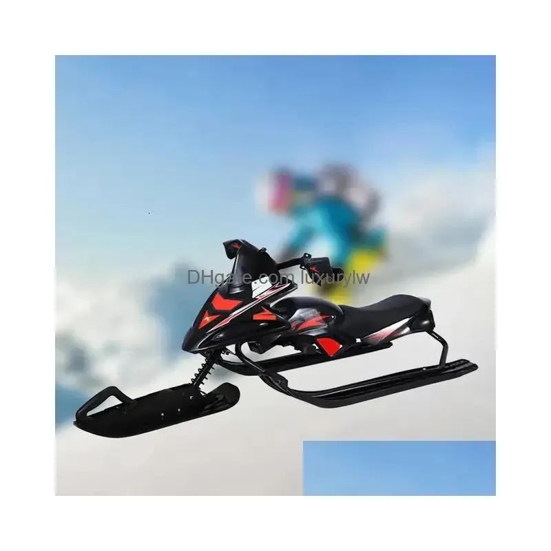 Sledding Sledding Sled With Steering Wheel And Handle Twin Brakes Ski Car For Winter Sport Children Adt 231023 Drop Delivery Sports Ou Dhtee