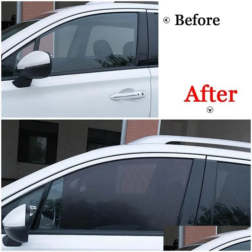 Car Sunshade PVC Side Window Shield Stickers DIY Sun Shades Film Protection Cover Automobiles Accessories