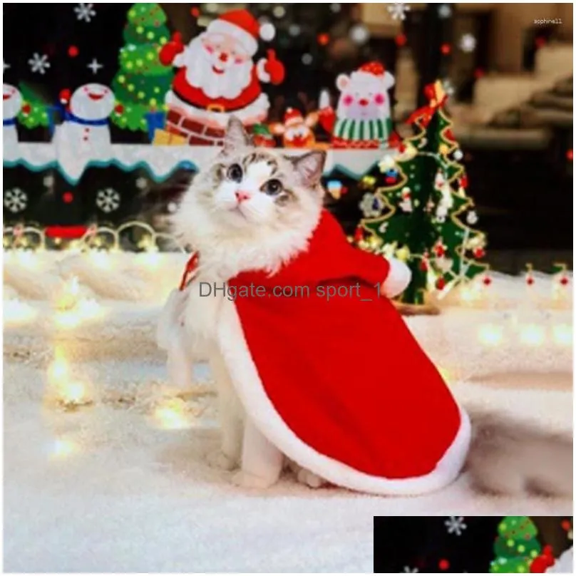 cat costumes christmas funny santa claus clothes for small cats dogs xmas year pet clothing winter kitten outfits