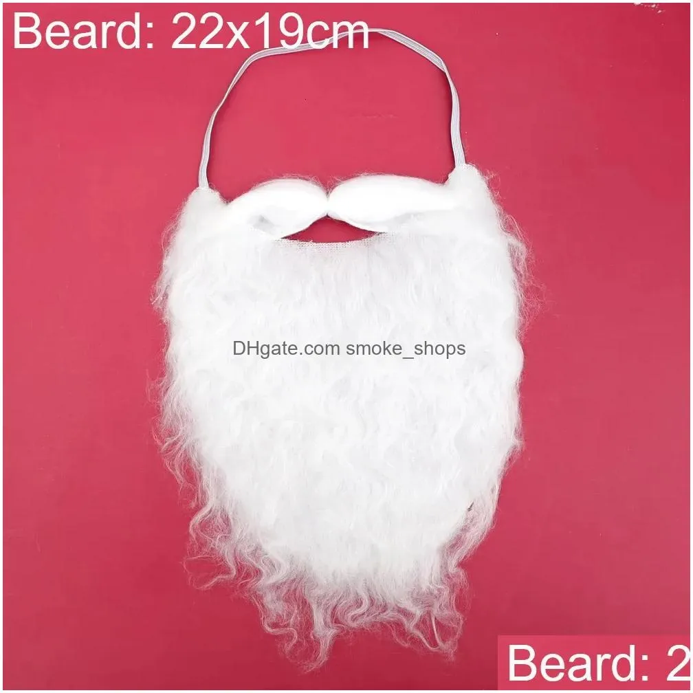 christmas decorations decoration santa claus beard simulated white wig diy ornaments xmas cosplay prop year party decor supplies