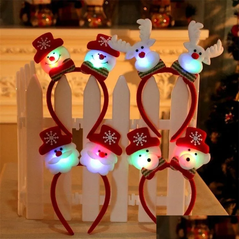 christmas headband santa claus elk snowman children adult headwear ornament christmas decors party cosplay happy year 220815