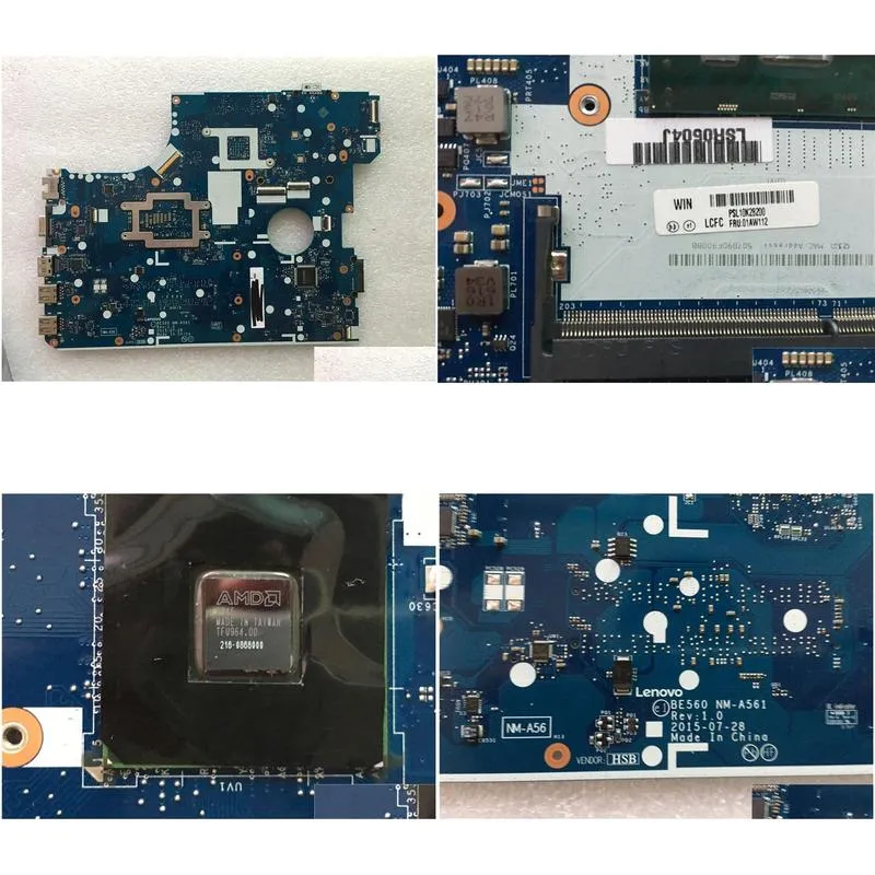 Original laptop  Thinkpad E560 motherboard main board i7-6500U with Graphic display card NM-A561 01AW112