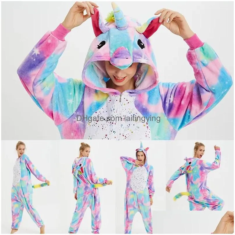 pajamas winter animal wolf onesie kids kigurumi pajamas unicorn sleepwear for women pyjamas jumpsuit girl boy blanket sleepers overalls