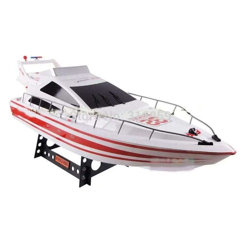 Large RC SpeedBoat Atlantic Yacht Luxury Cruises racing boat high speed ship Electronic Toys For Children Gifts 201204