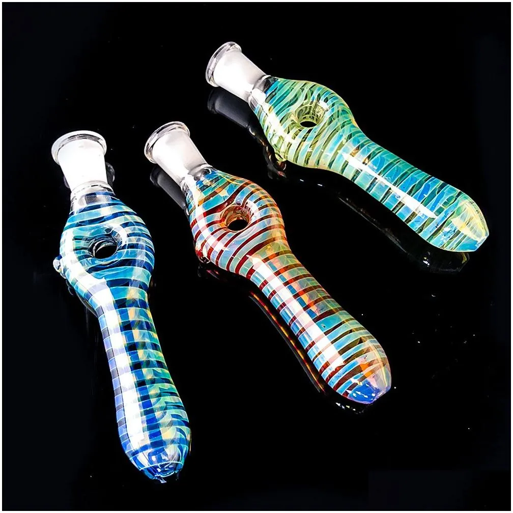 glass nectar collector kit with quartz tip dab straw oil rig silicone smoking pipe glass pipe 