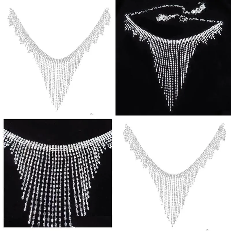 Chains Belts Bling Silver Gold Waist Chain Waistband Women Summer Shirt Dress Wide Metal Rhinestone Tassel Fringe Strap Stretch sexy