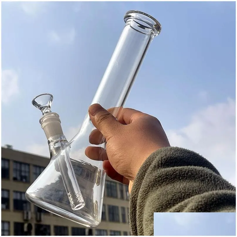 manufacture Hookah beaker Glass Bong water pipes dab rig catcher thick material for smoking 10.5