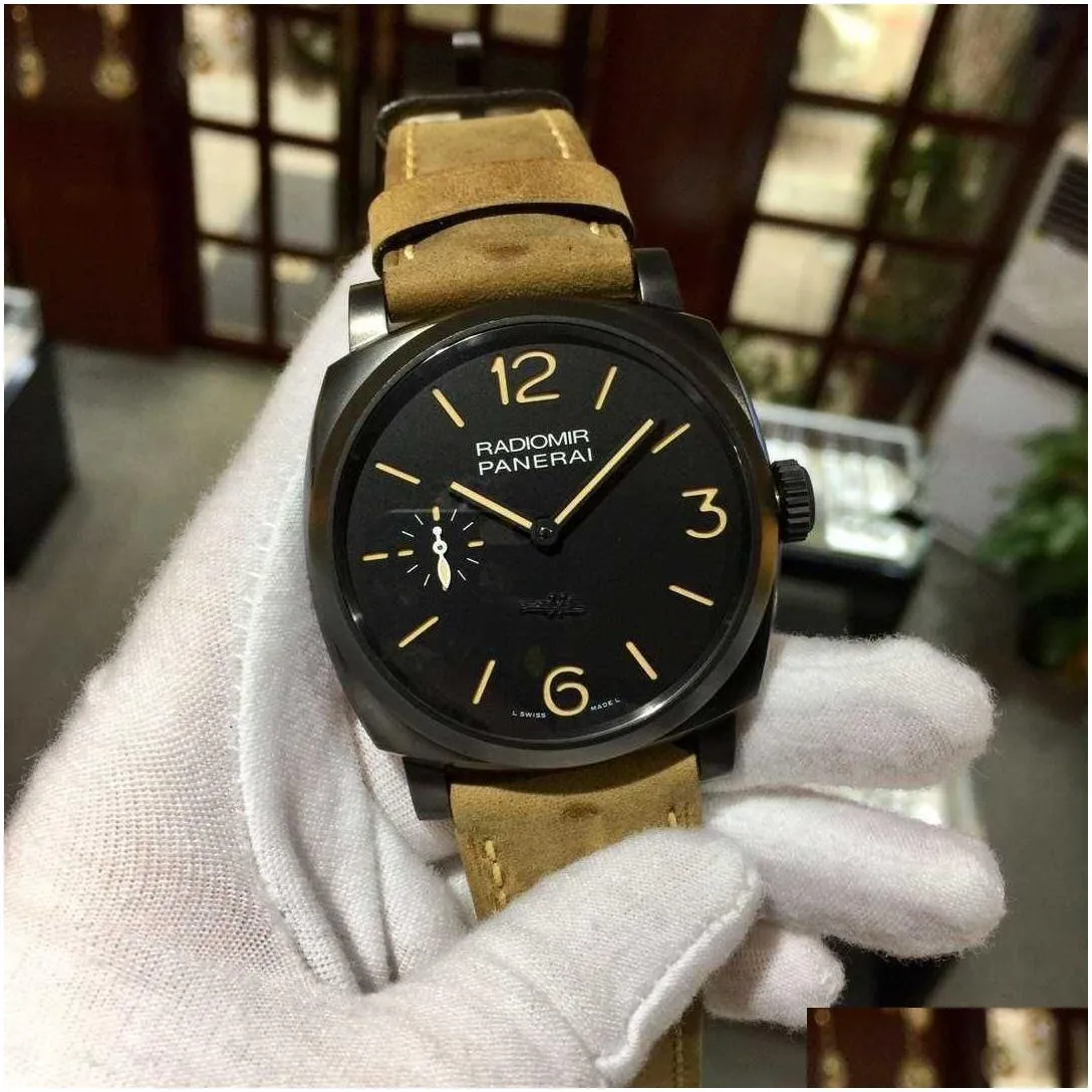 Luxury Designer Watches Paneraiis Wristwatches Watch Series Pam00532 Manual Mechanical Men`s Waterproof Stainless steel High Quality