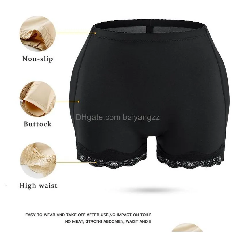 womens shaper padded push up panties body fake ass butt lifter hip pads high waist shaping lifting underwear 221202