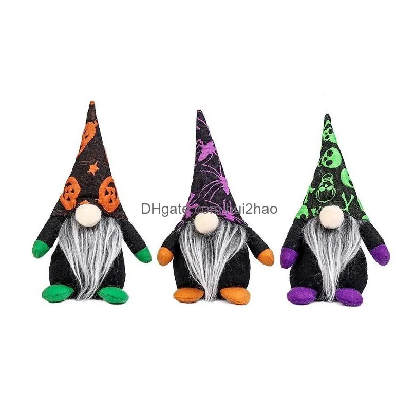 party favor halloween supplie dolls faceless gnomes elf plush stuffed toy cloak high hat white beard window decorations desktop