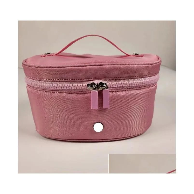 LU womens makeup bag Top handle Oval Top Access Stuff Sacks cosmetic bags Luxury lulemon mini pochette square designer vintage nylon pink wash toiletry hand