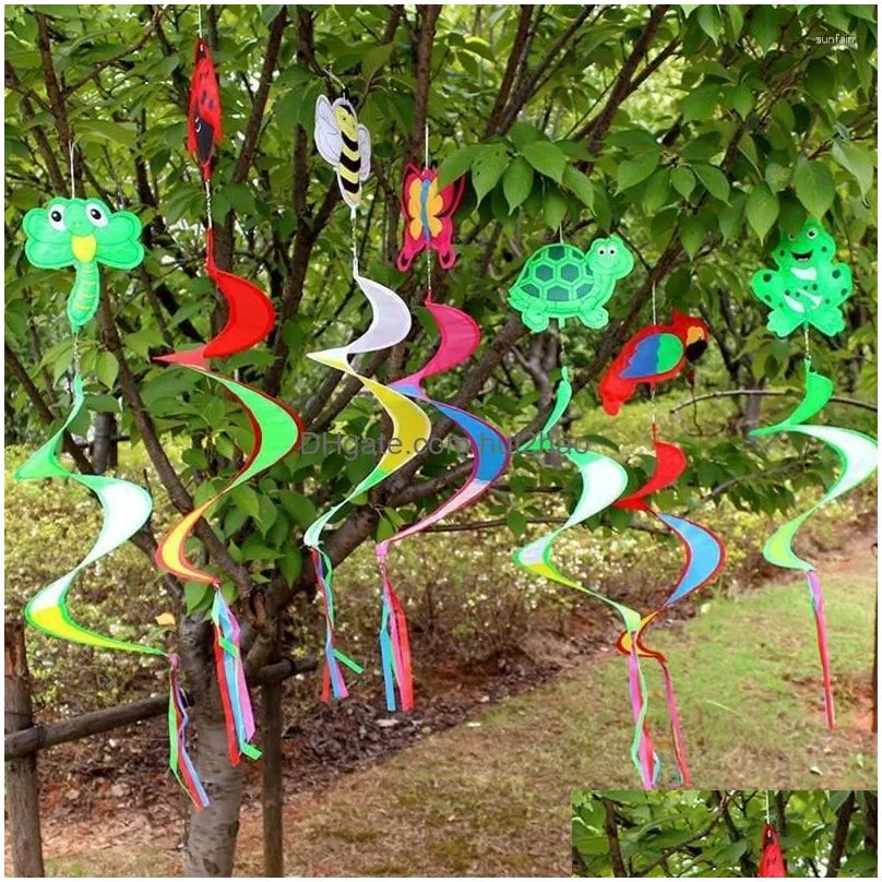 garden decorations animal rotating wind strip windmill hanging spinner toy for outdoor kindergarten decoration par drop