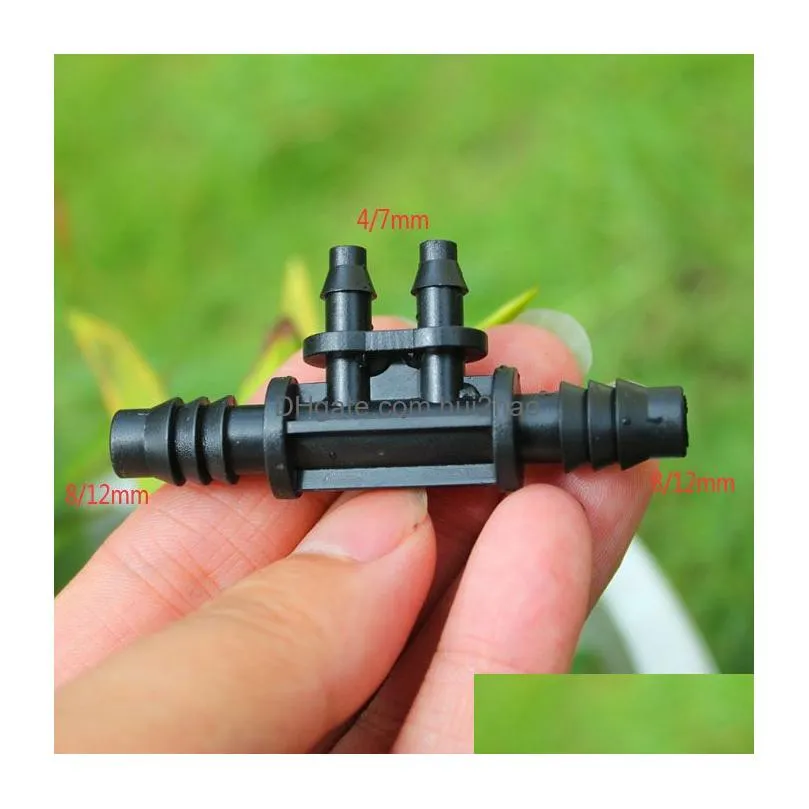 reducing tee four - way garden connector watering hose splitter capillary water lawn greenhouse micro sprinkler drip irrigation