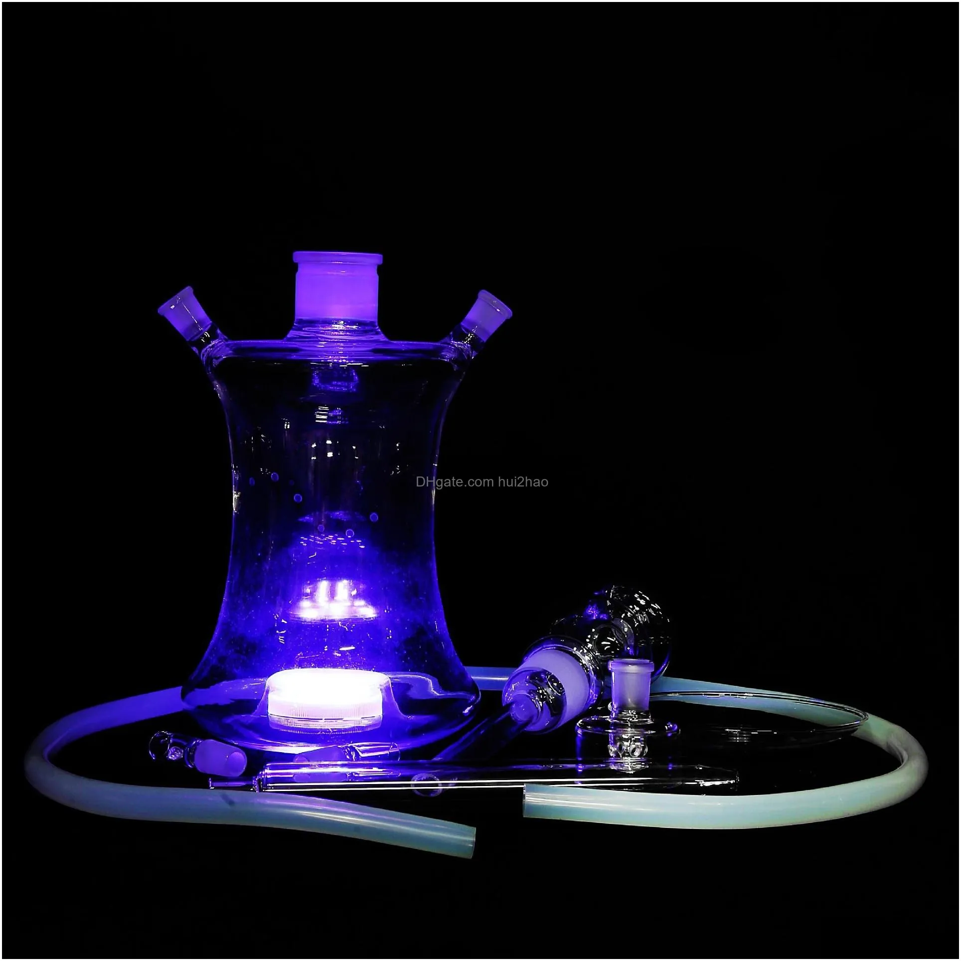 53cm tall hookah with light glass water smoking cigaret filter holder tobacco pipes portable 2021 smoke accessories in stock
