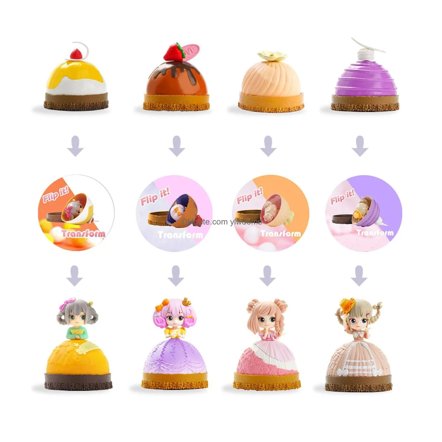 Dolls Cute Sweetiee Candy Princess Doll Toy Blind Box Cake Transform To Pretty Girl 4 Styles Ornament Xmas Kid Birthday Gift Drop Deli Dh7Nc