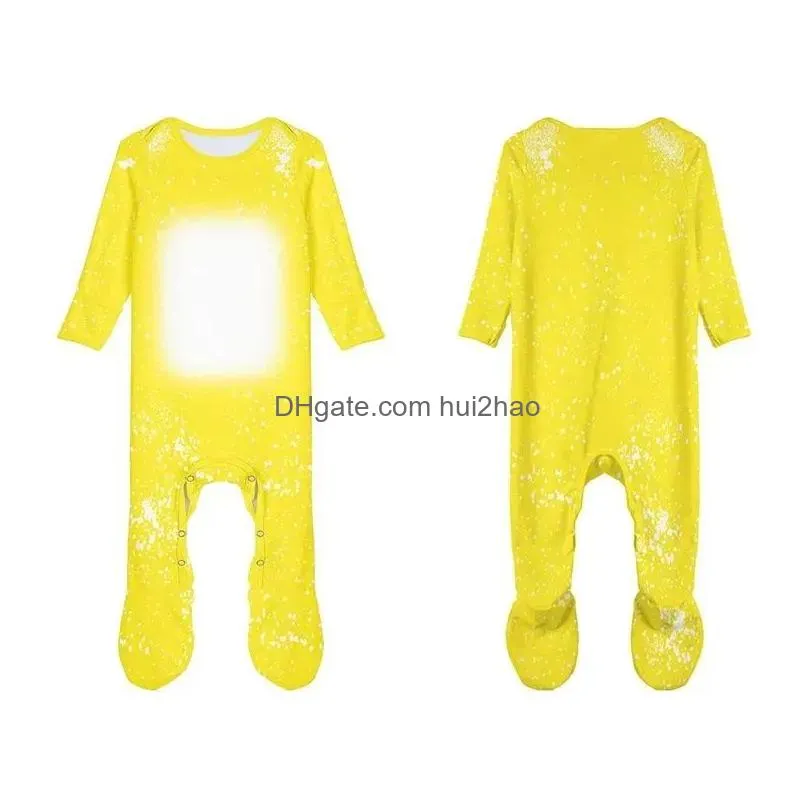 bleach baby bodysuit sublimation bodysuit blank long sleeve one-piece bodysuits for baby boys girls 21 colors