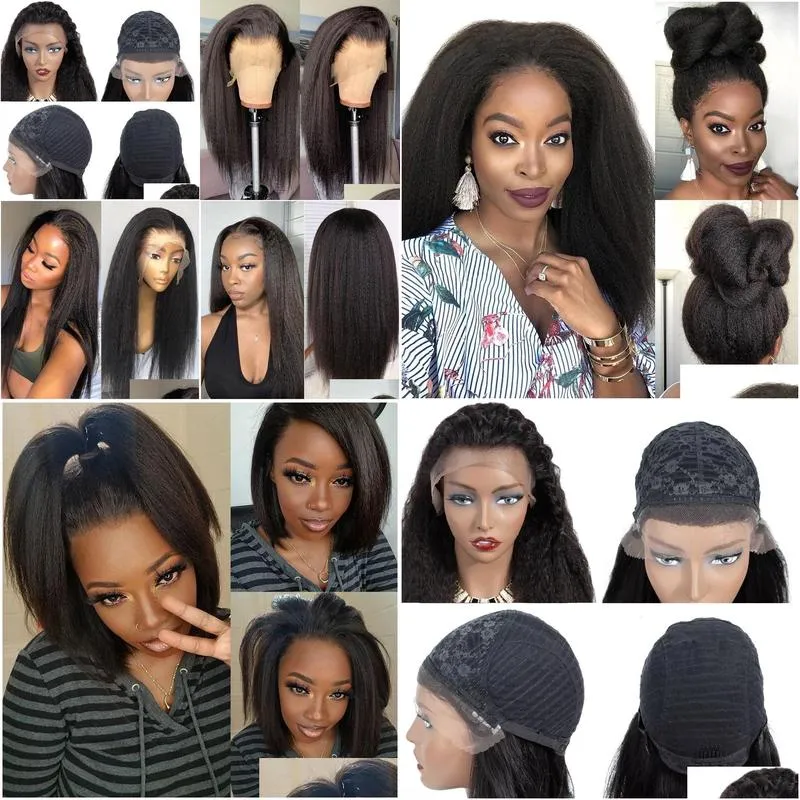 13x1 Lace Front Human Hair150%Remy Baby Hair Wigs Hairline Lace Wig Lace Frontal Wig Full Glueless Kinky Straight