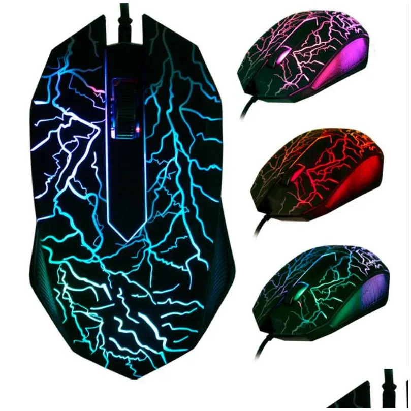 New Mice Gaming Mouse professional Wired 3D Mause 2700DPI with Multi Colors Changable LED Backlit Ergonomics design Networking Inputs For Computer Laptop PC