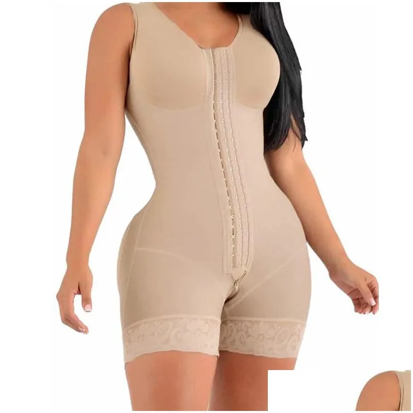 Slimming Belt Women Shapewear 3-Breast Belt Bra Shaper Lace Shaper Slimming Shorts Bodyshaper Butt Lifter Full Body Waist Trainer Fajas Colomb