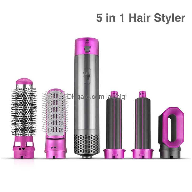 hair dryer curler 5 in 1 electric curling iron s rollers with and straightening brush 220624