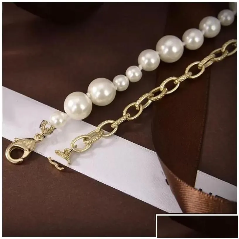 beaded necklaces pearl necklace luxury designer jewelry for women fashion womens wedding chains pendants with diamond c accessories