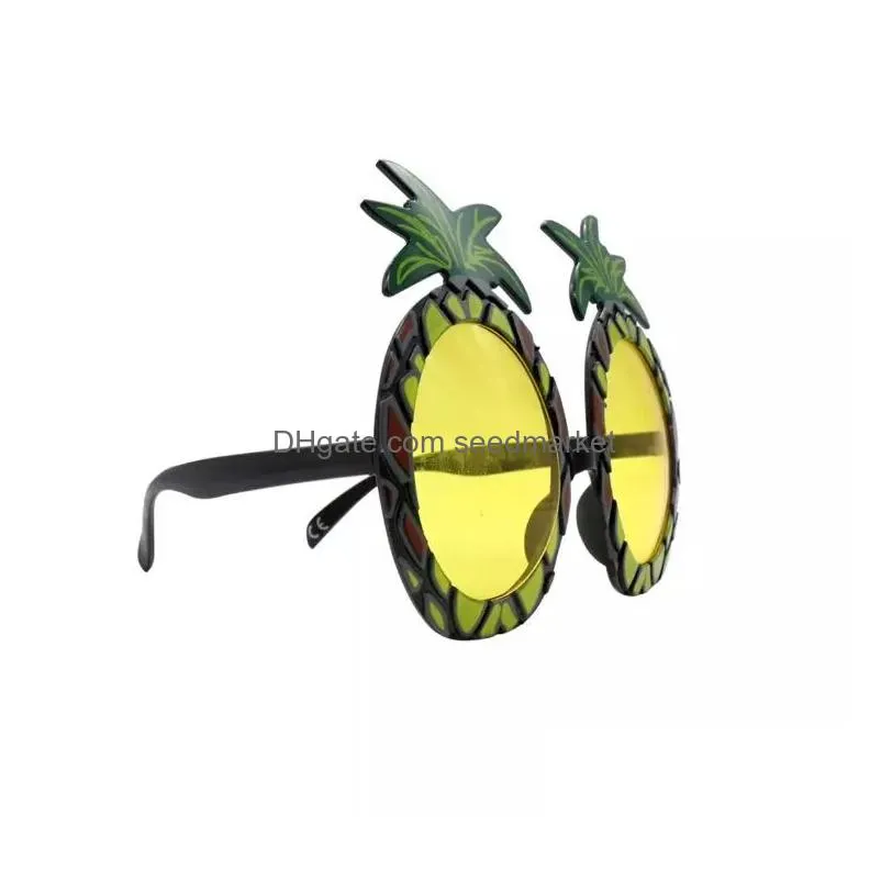 hawaiian beach pineapple sunglasses yellow beer glasses hen party fancy dress goggles funny halloween gift fashion favor b1101