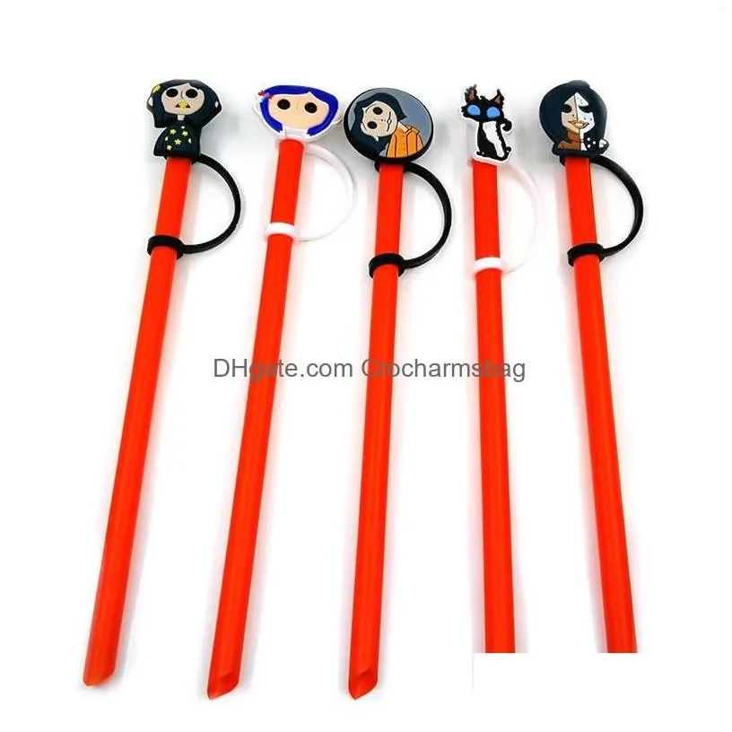 drinking straws custom coraline the secret door soft sile st toppers accessories er charms reusable splash proof dust plug decorative 8mm