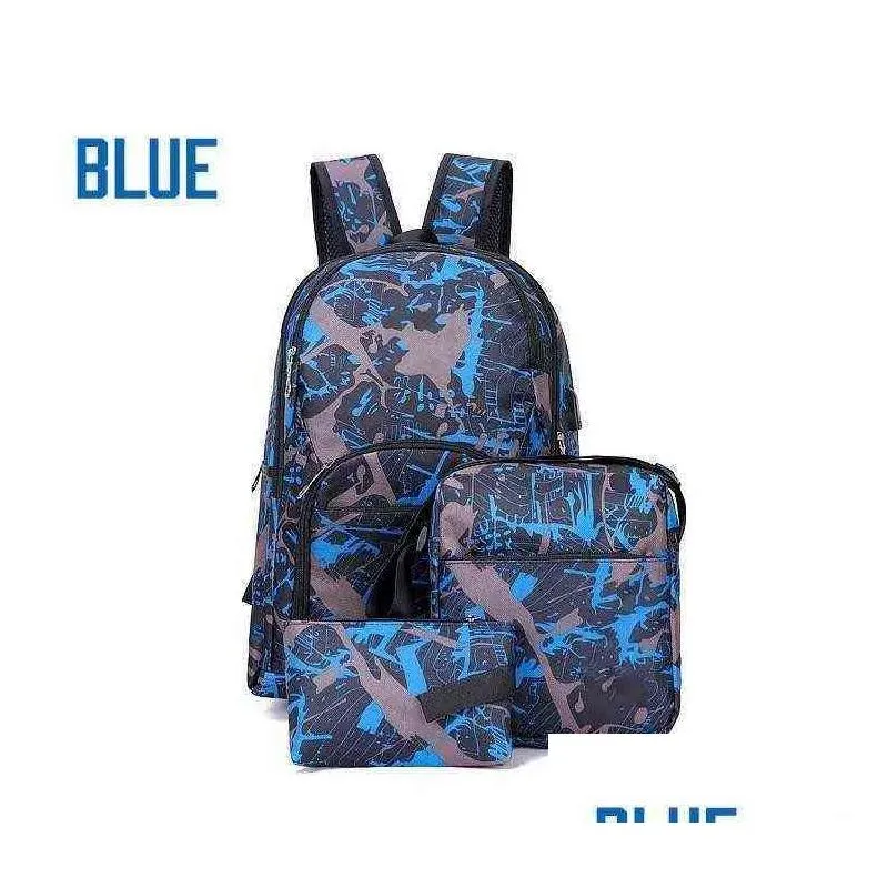 2021 Best out door outdoor bags camouflage travel backpack computer bag Oxford Brake chain middle school student bag many colors