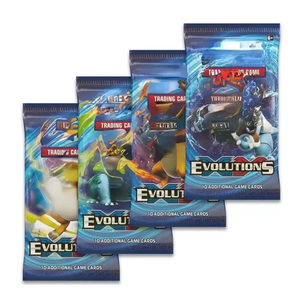 card games 324 pcs cards tcg xy evolutions booster display box 36 packs game kids collection toys gift paper324h drop delivery gifts