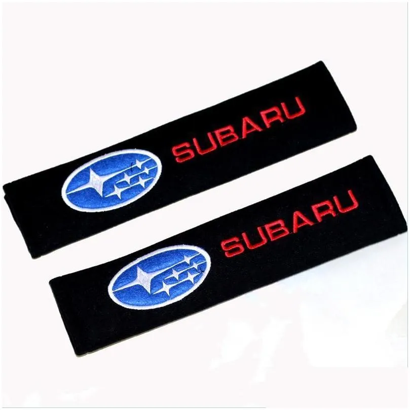 safety belts accessories 2pcs/set cotton flannel seat belt pads protection er case shoder pad for subaru impreza forester tribeca