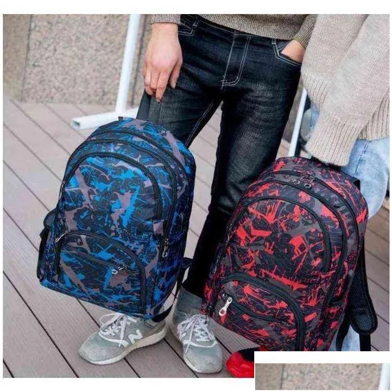 2021 Best out door outdoor bags camouflage travel backpack computer bag Oxford Brake chain middle school student bag many colors