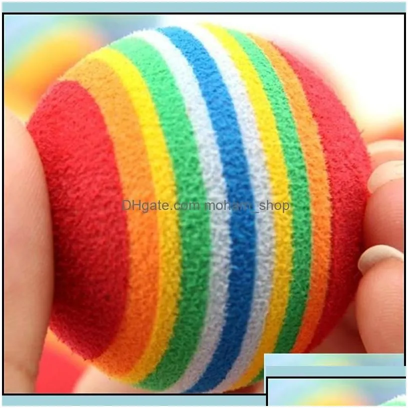 dog toys chews diameter pet toy 35mm interesting and cat super cute rainbow ball cartoon plush 186 s2 drop delivery home garden sup